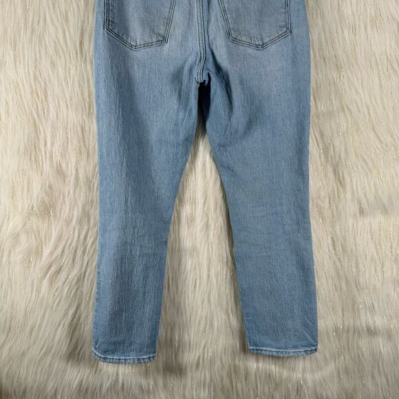Madewell The High Rise Slim Crop Boyjean Ripped Edition Light Wash Distressed 26 - Picture 7 of 12